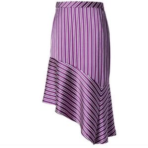 Banana Republic Purple Asymmetric Striped Skirt
